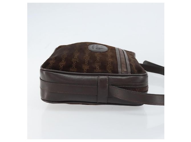 Céline Borsa a Spalla CELINE in Pelle Scamosciata Marrone Oro Auth ep12279 D'oro - vista 4