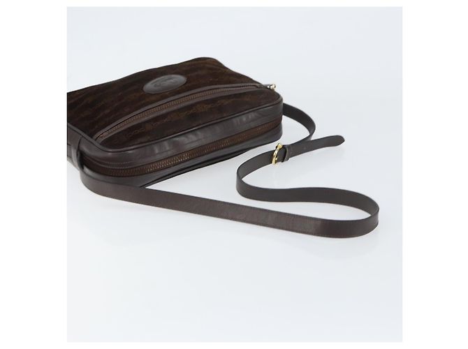 Céline Borsa a Spalla CELINE in Pelle Scamosciata Marrone Oro Auth ep12279 D'oro - vista 7