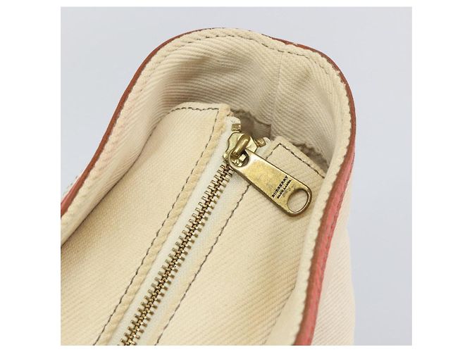 Borsa a mano BURBERRY Blue Label in tela e pelle beige arancione Auth mr1650 - vista 15