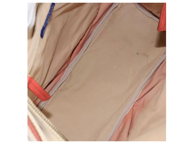 Borsa a mano BURBERRY Blue Label in tela e pelle beige arancione Auth mr1650 - vista 17