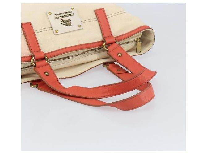 Borsa a mano BURBERRY Blue Label in tela e pelle beige arancione Auth mr1650 - vista 7