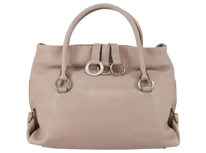 Borsa a Spalla Salvatore Ferragamo in Pelle Beige Oro Auth 152265 D'oro - vista 2