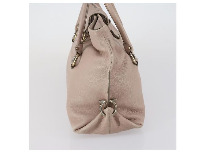 Borsa a Spalla Salvatore Ferragamo in Pelle Beige Oro Auth 152265 D'oro - vista 4