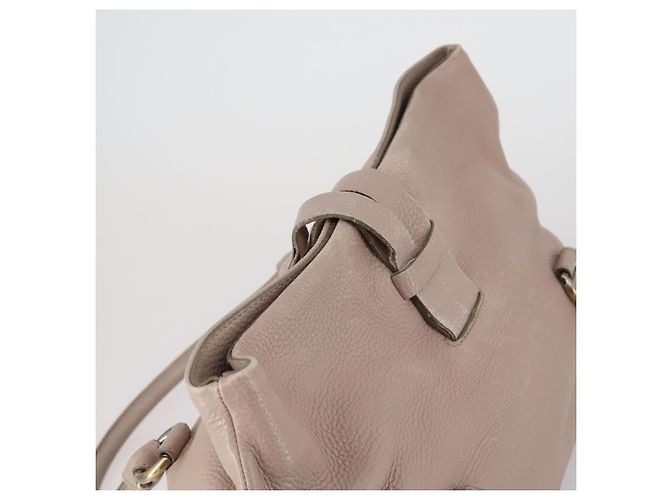 Borsa a Spalla Salvatore Ferragamo in Pelle Beige Oro Auth 152265 D'oro - vista 6