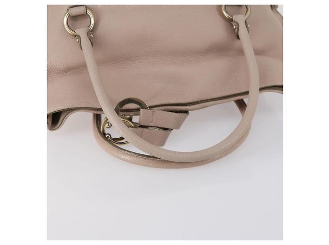 Borsa a Spalla Salvatore Ferragamo in Pelle Beige Oro Auth 152265 D'oro - vista 7