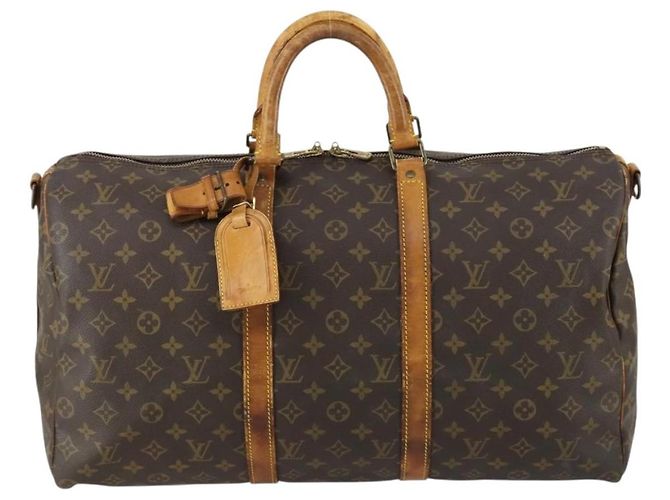 LOUIS VUITTON Monogram Keepall Bandouliere 50 Bolsa Boston M41416 LV Auth 155506 Monograma - vista 13