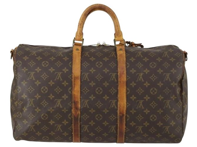 LOUIS VUITTON Monogram Keepall Bandouliere 50 Bolsa Boston M41416 LV Auth 155506 Monograma - vista 2