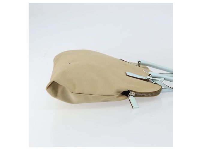 Borsa a mano PRADA in tela argento beige Auth BA8778 - vista 4