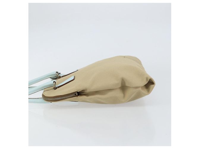 Borsa a mano PRADA in tela argento beige Auth BA8778 - vista 5