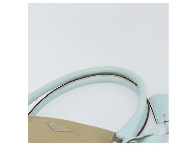 Borsa a mano PRADA in tela argento beige Auth BA8778 - vista 8