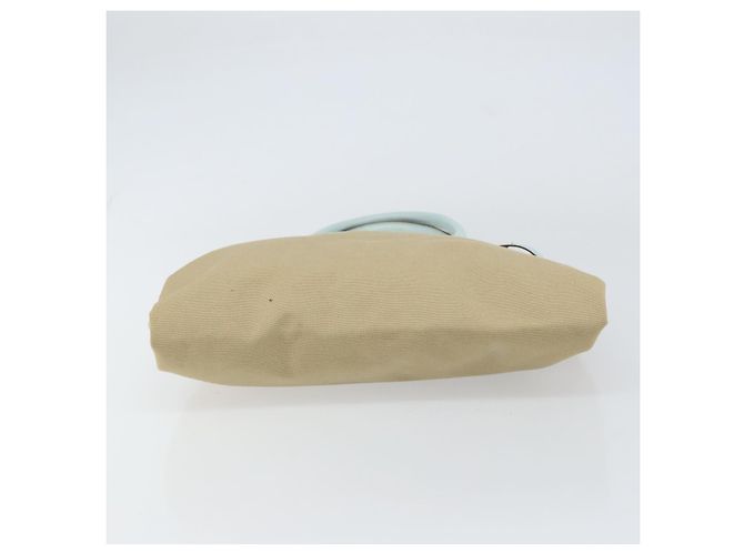 Borsa a mano PRADA in tela argento beige Auth BA8778 - vista 9