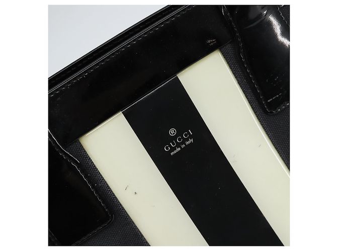 Borsa a mano GUCCI in tela nera e argento 002 1121 1669 Auth 151479 Nero - vista 15