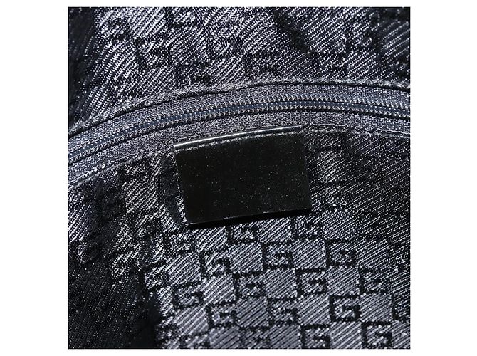 Borsa a mano GUCCI in tela nera e argento 002 1121 1669 Auth 151479 Nero - vista 16