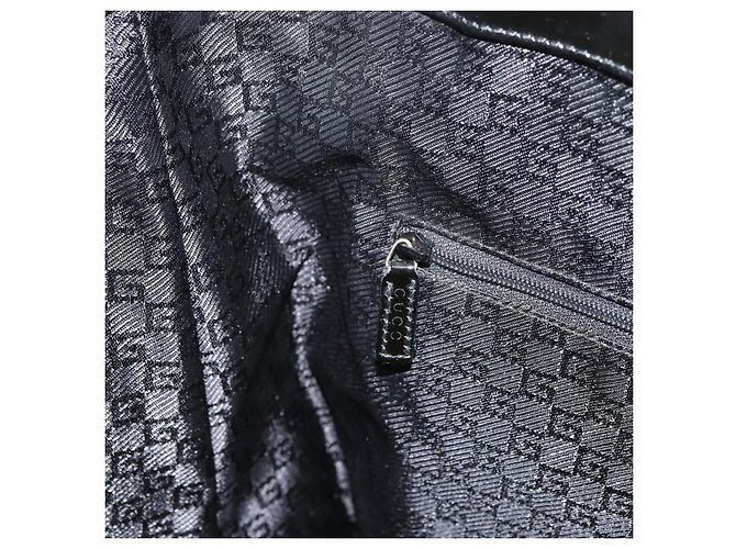 Borsa a mano GUCCI in tela nera e argento 002 1121 1669 Auth 151479 Nero - vista 20