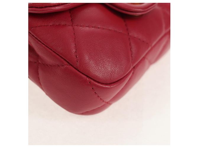 CHANEL Borsa a Spalla Matelassé in Pelle di Agnello Rosa Oro CC Auth 144828SAM D'oro - vista 13
