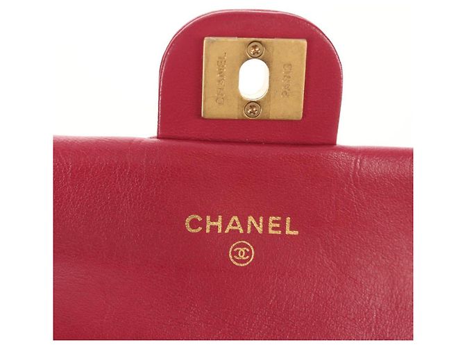 CHANEL Borsa a Spalla Matelassé in Pelle di Agnello Rosa Oro CC Auth 144828SAM D'oro - vista 19