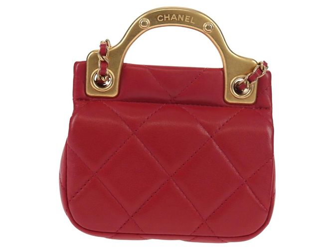 CHANEL Borsa a Spalla Matelassé in Pelle di Agnello Rosa Oro CC Auth 144828SAM D'oro - vista 3