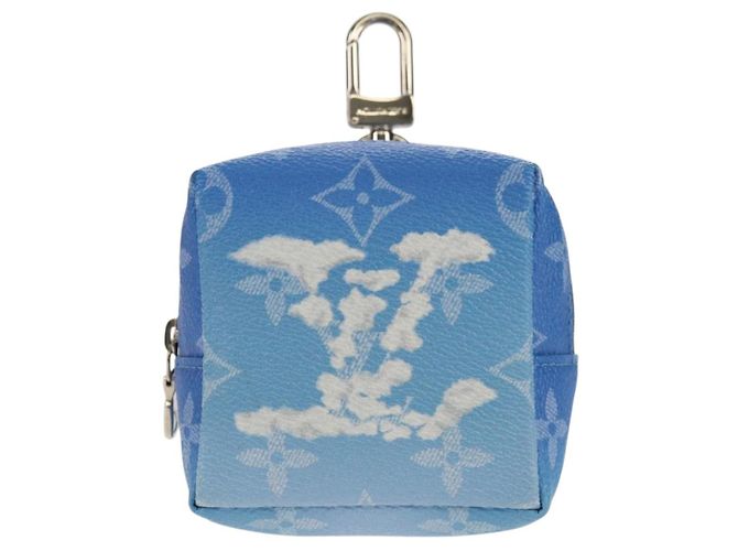 LOUIS VUITTON Pochette Quadrata Bijoux Monogram Clouds Blu MP2792 Auth 145601SM Monogramma - vista 13
