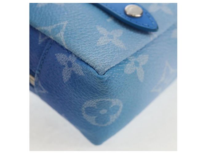 LOUIS VUITTON Pochette Quadrata Bijoux Monogram Clouds Blu MP2792 Auth 145601SM Monogramma - vista 16