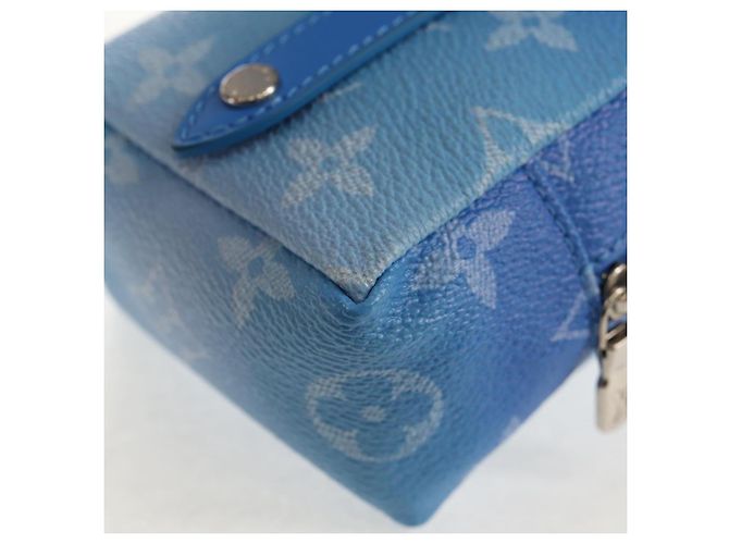 LOUIS VUITTON Pochette Quadrata Bijoux Monogram Clouds Blu MP2792 Auth 145601SM Monogramma - vista 17