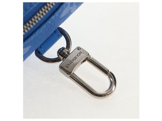 LOUIS VUITTON Pochette Quadrata Bijoux Monogram Clouds Blu MP2792 Auth 145601SM Monogramma - vista 8