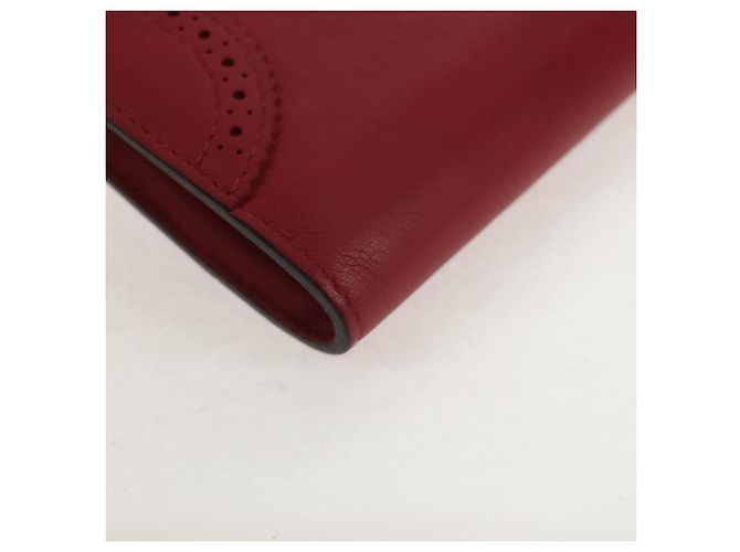 Hermès HERMES Kelly Long Wallet Cuero Rojo Oro Auth 144824SAM Roja Dorado - vista 10