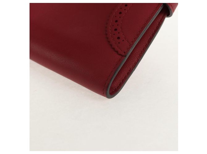 Hermès HERMES Kelly Long Wallet Cuero Rojo Oro Auth 144824SAM Roja Dorado - vista 11