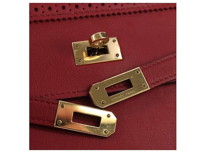 Hermès HERMES Kelly Long Wallet Cuero Rojo Oro Auth 144824SAM Roja Dorado - vista 13