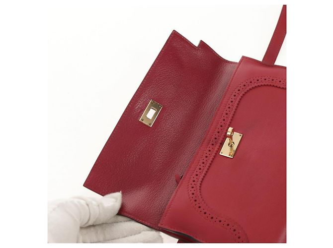 Hermès HERMES Kelly Long Wallet Cuero Rojo Oro Auth 144824SAM Roja Dorado - vista 14