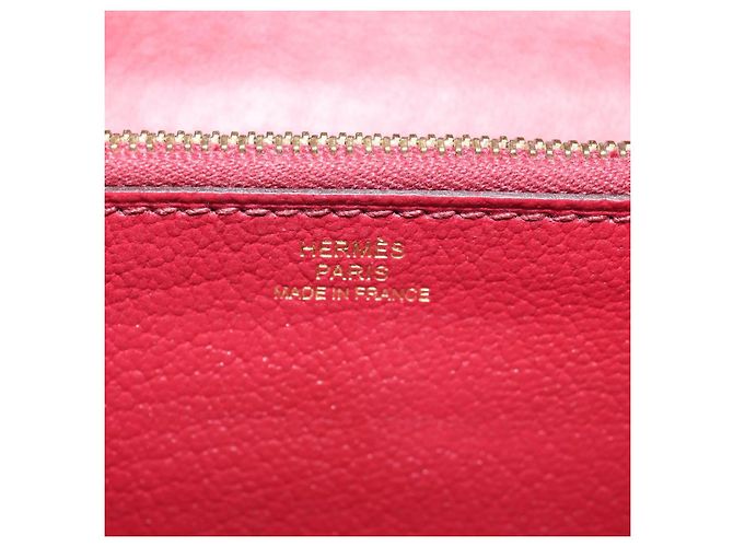 Hermès HERMES Kelly Long Wallet Cuero Rojo Oro Auth 144824SAM Roja Dorado - vista 16