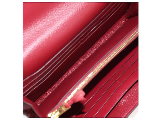 Hermès HERMES Kelly Long Wallet Cuero Rojo Oro Auth 144824SAM Roja Dorado - vista 18