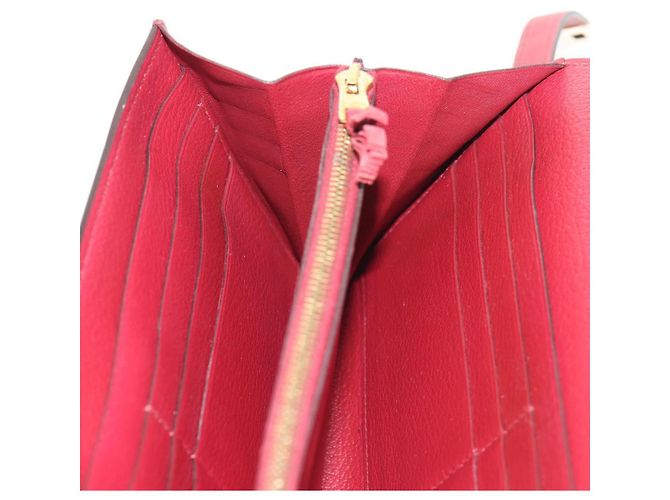 Hermès HERMES Kelly Long Wallet Cuero Rojo Oro Auth 144824SAM Roja Dorado - vista 21