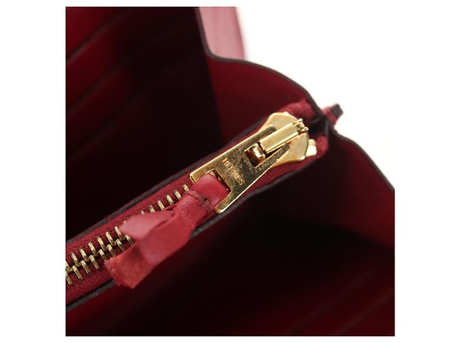 Hermès HERMES Kelly Long Wallet Cuero Rojo Oro Auth 144824SAM Roja Dorado - vista 22