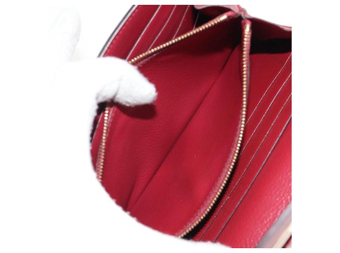 Hermès HERMES Kelly Long Wallet Cuero Rojo Oro Auth 144824SAM Roja Dorado - vista 23