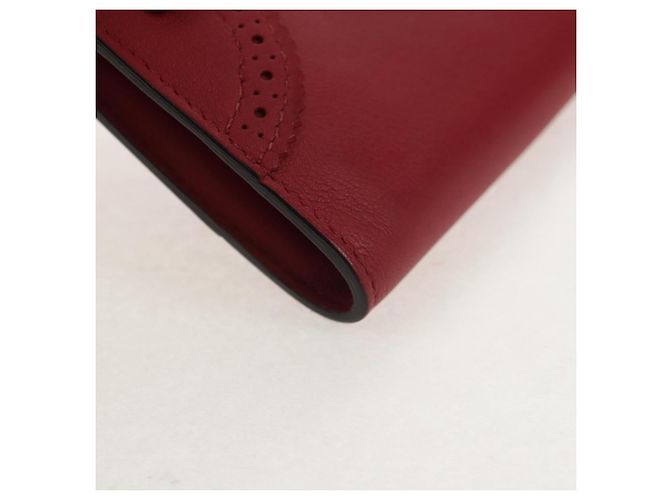 Hermès HERMES Kelly Long Wallet Cuero Rojo Oro Auth 144824SAM Roja Dorado - vista 8
