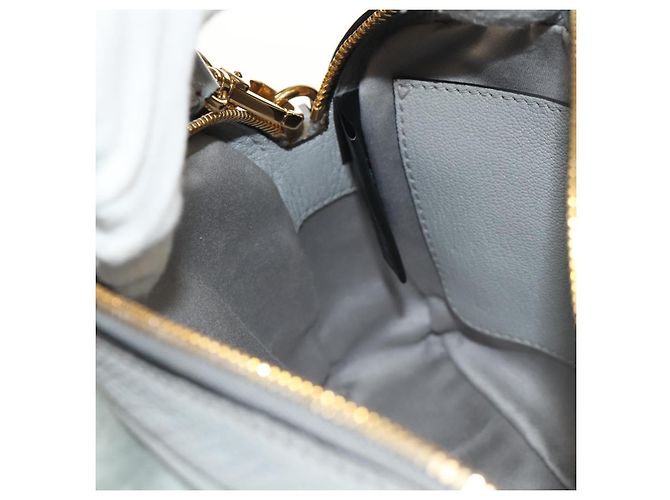 Borsa a Spalla Miu Miu in Pelliccia Grigia Oro Auth 134337V Marrone D'oro - vista 23