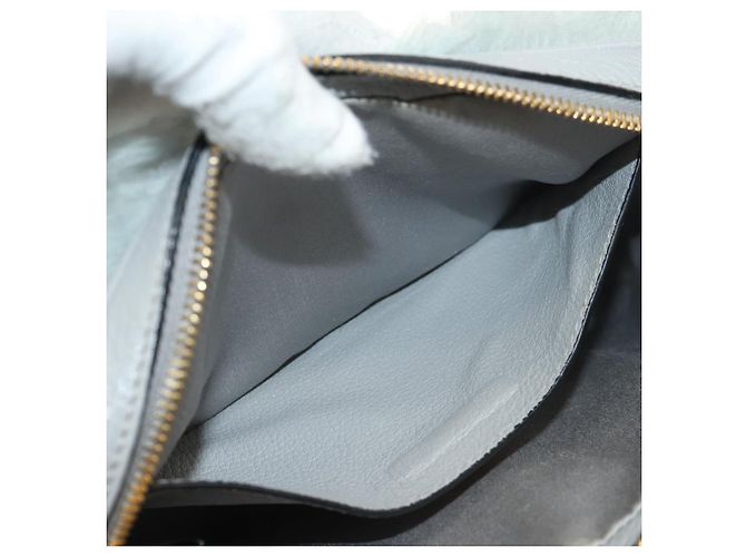 Borsa a Spalla Miu Miu in Pelliccia Grigia Oro Auth 134337V Marrone D'oro - vista 24
