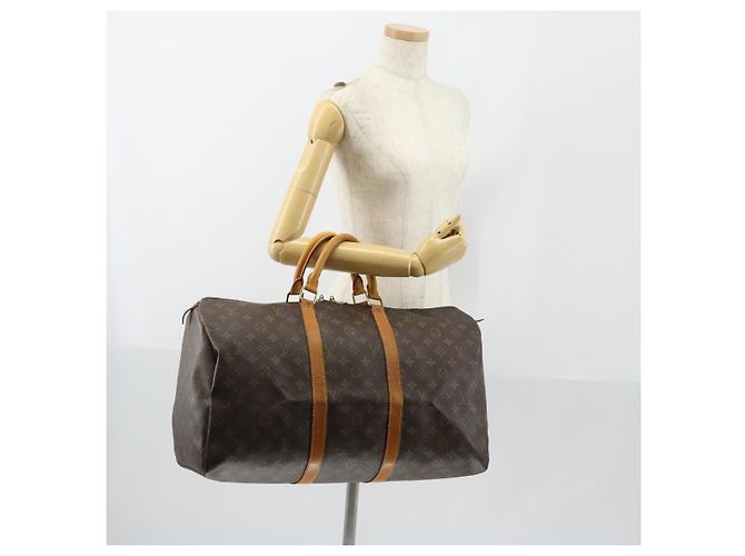 LOUIS VUITTON Bolsa Boston Monogram Keepall 50 M41426 Auth LV 152322 Monograma - vista 21