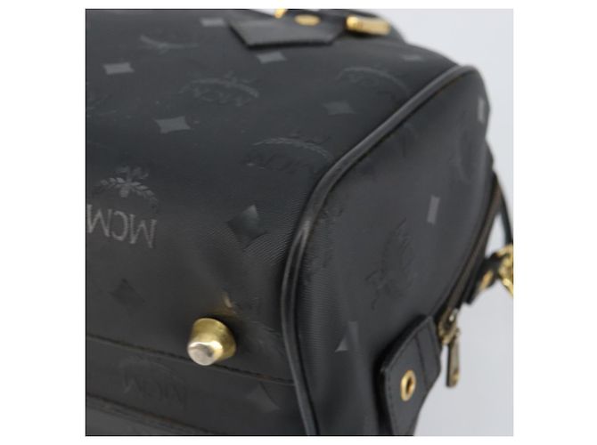 MCM Vicetos Logogram Borsa a Mano PVC 2in1 Nero Oro Auth 151262 D'oro - vista 14