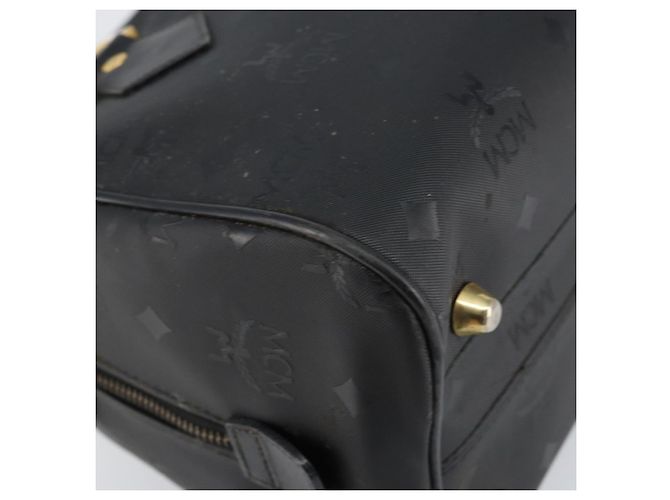 MCM Vicetos Logogram Borsa a Mano PVC 2in1 Nero Oro Auth 151262 D'oro - vista 15