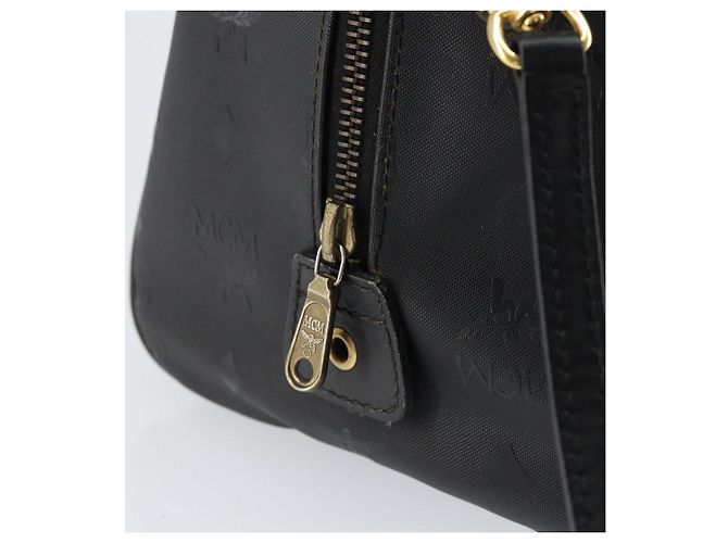 MCM Vicetos Logogram Borsa a Mano PVC 2in1 Nero Oro Auth 151262 D'oro - vista 18