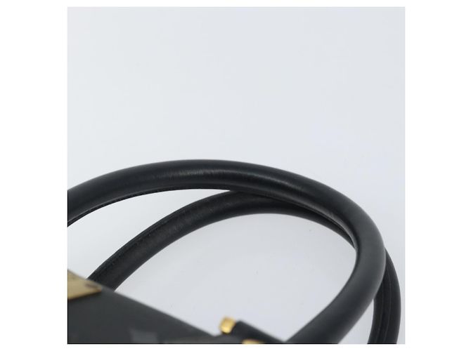 MCM Vicetos Logogram Borsa a Mano PVC 2in1 Nero Oro Auth 151262 D'oro - vista 8