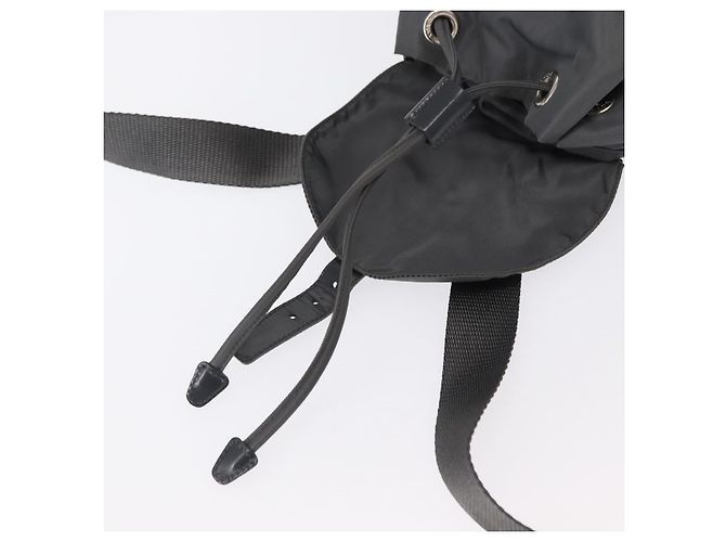 PRADA Rucksack aus grauem Nylon mit Silber authentisch 152731 Braun - Ansicht 10