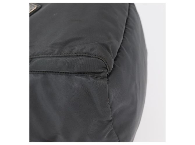 PRADA Rucksack aus grauem Nylon mit Silber authentisch 152731 Braun - Ansicht 16