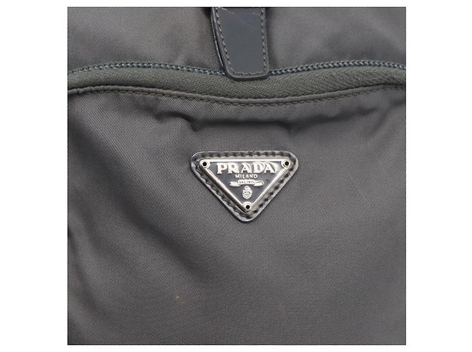 PRADA Rucksack aus grauem Nylon mit Silber authentisch 152731 Braun - Ansicht 20