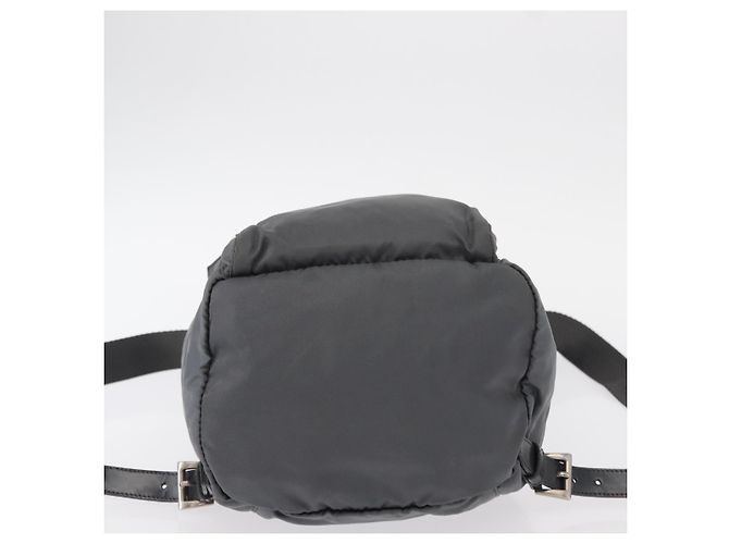 PRADA Rucksack aus grauem Nylon mit Silber authentisch 152731 Braun - Ansicht 5