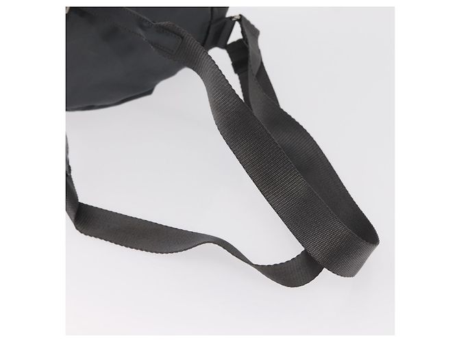 PRADA Rucksack aus grauem Nylon mit Silber authentisch 152731 Braun - Ansicht 8