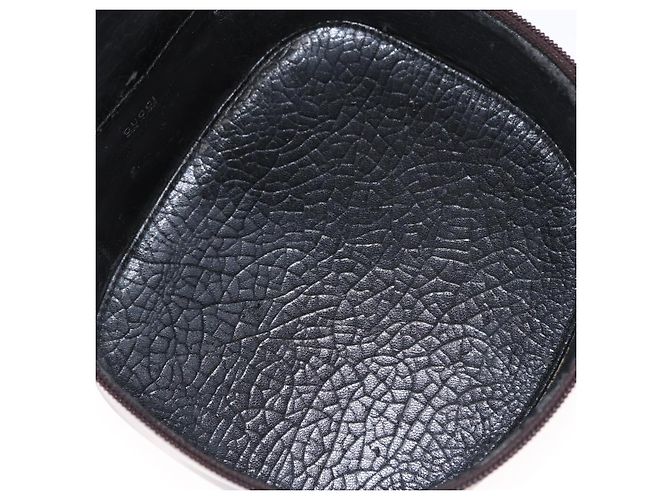 Pochette Vanity GUCCI Smalto Marrone Argento Auth am9751 - vista 18
