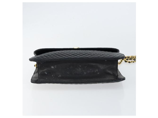 BALLY Borsa a Spalla a Catena Pelle 2in1 Nero Oro Auth 152729 D'oro - vista 11