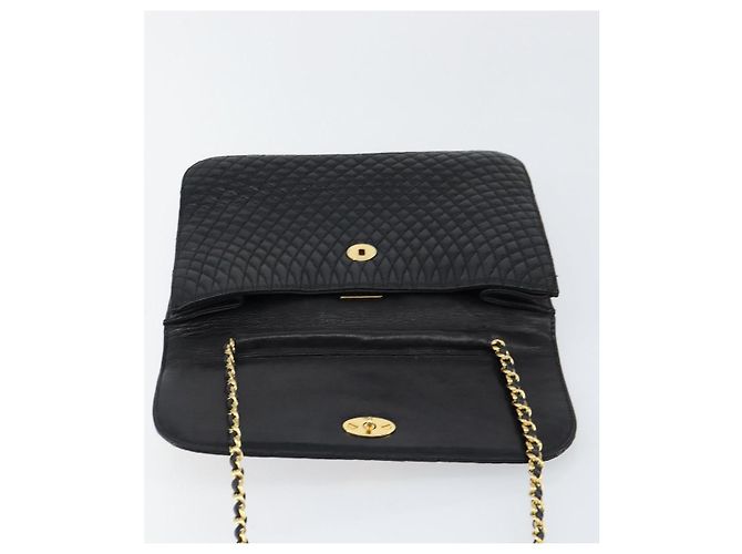 BALLY Borsa a Spalla a Catena Pelle 2in1 Nero Oro Auth 152729 D'oro - vista 17